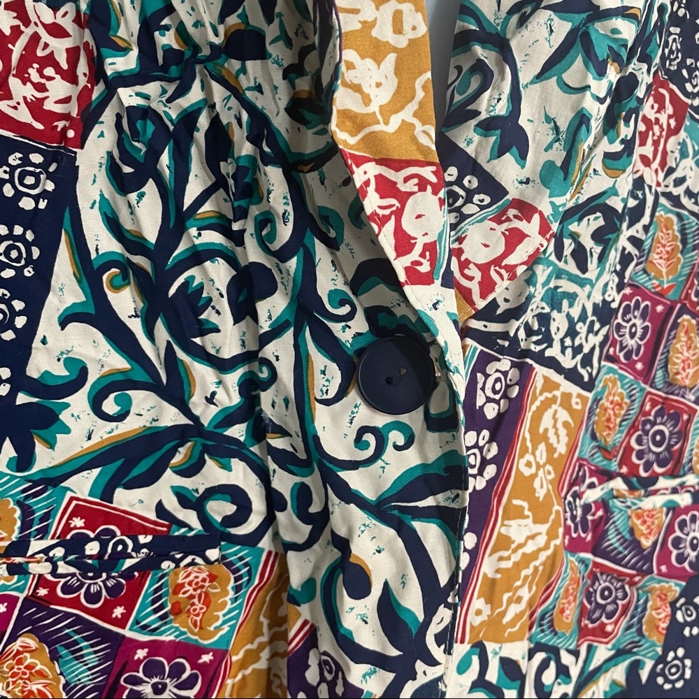 Requirements Colorful Patchwork Print Blazer Sz 10 - image 4
